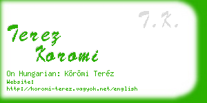 terez koromi business card